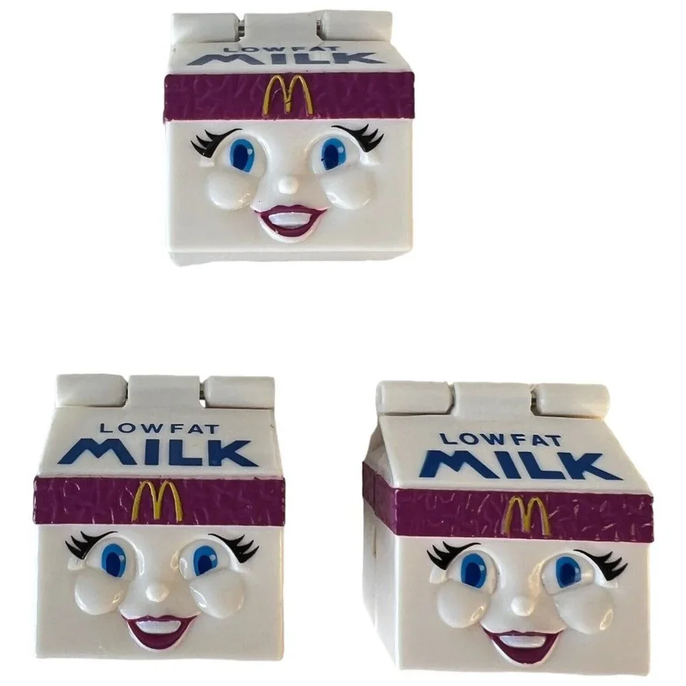 6 McDonald’s Happy Meal Toy Food Fundamentals‎ Changeable Set Milk Apple Steak